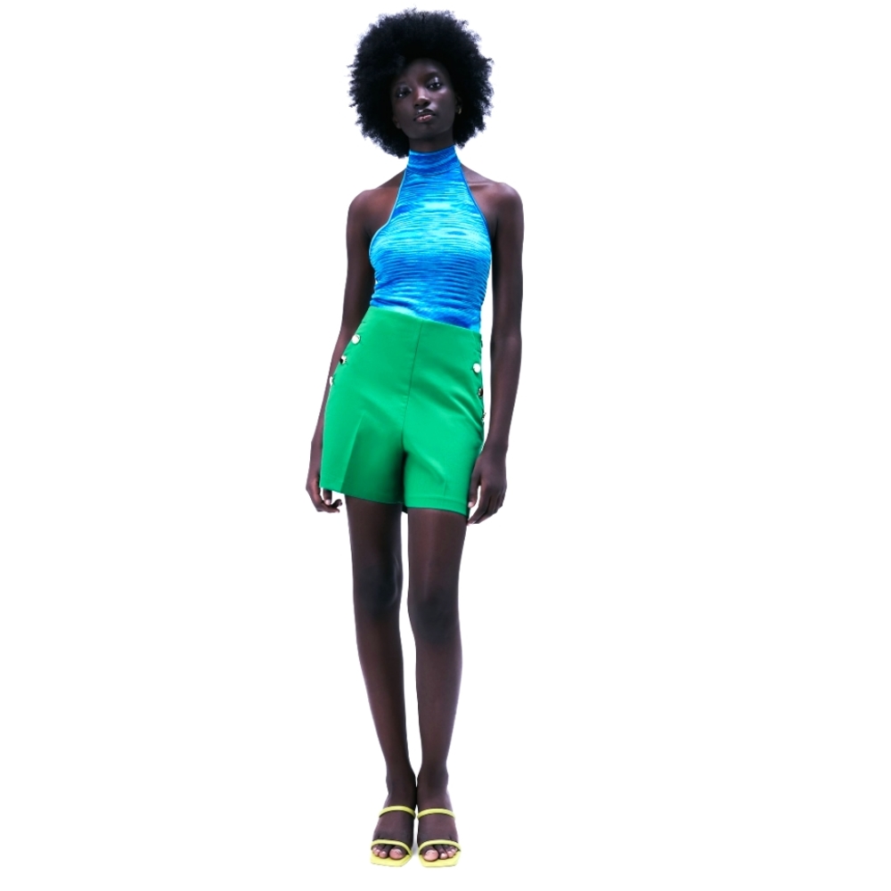 BUTTONED BERMUDA SHORTS
